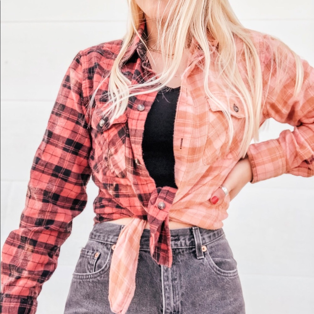 Two toned flannel shirt